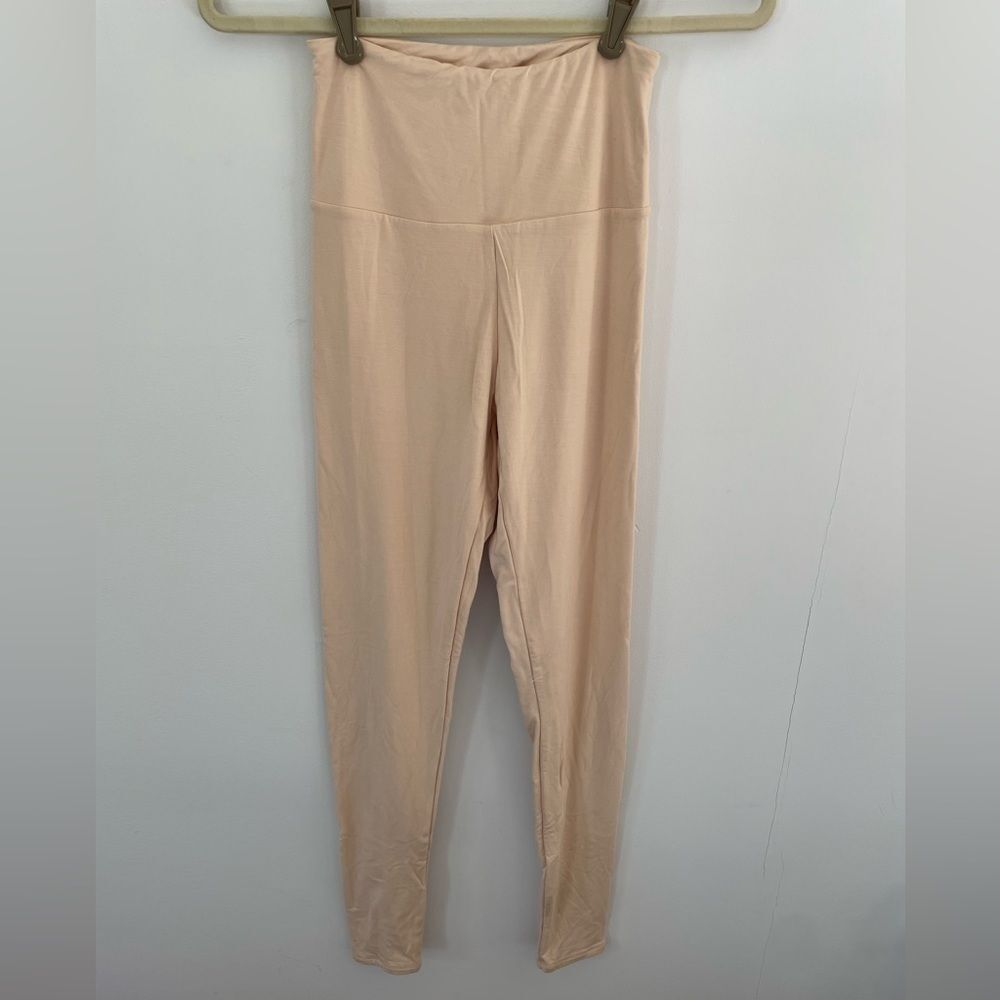 Naked wardrobe cream leggings -small new with out tags